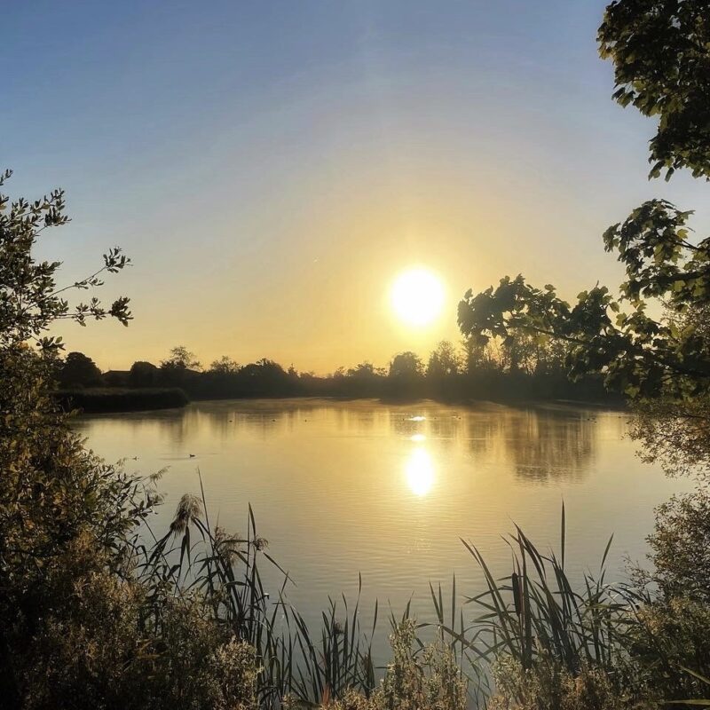 Full-sunrise-over-ham-road-lake-square-version